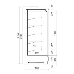 Горка холодильная Dazzl Vega DG 080 H210 375 - Изображение 3