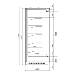 Горка холодильная Dazzl Vega SG 090 H210 375 - Изображение 3
