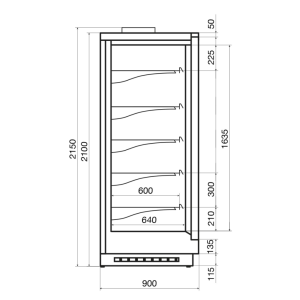 Горка холодильная Dazzl Compass 090 H210 250 - Изображение 3
