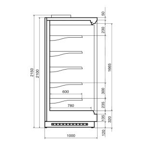Горка холодильная Dazzl Vega SG 100 H210 375 - Изображение 3