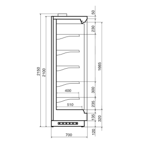 Горка холодильная Dazzl Vega DG 070 H210 190 - Изображение 3