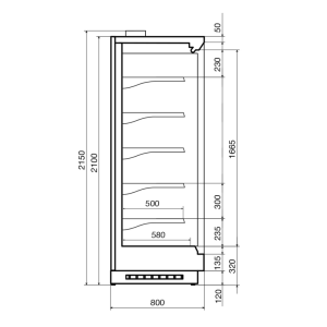 Горка холодильная Dazzl Vega 080 H210 125 фруктовая - Изображение 3