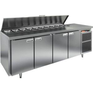 Стол холодильный для салатов HiCold SL1-1111GN (1/3) О с крышкой