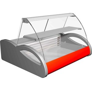 Витрина холодильная настольная Carboma А87 SM 1,0-1 (ВХС-1,0 Арго) (0013-0430 (бок чёрн,декор нерж))