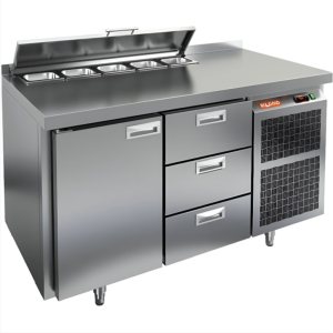 Стол холодильный для салатов HiCold SL2-13GN (1/6) с крышкой