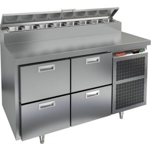 Стол холодильный для пиццы HiCold PZ2-22GN (1/6)