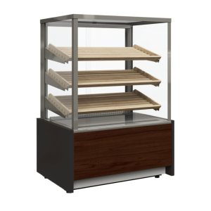 Витрина кондитерская Carboma KC70 N 1,3-1 Light Bread Паттерн (0105 Венге) хлебная, со стеклом