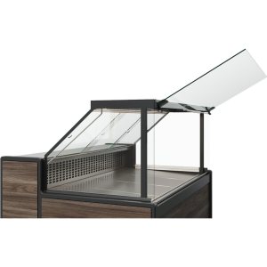 Витрина холодильная Carboma GC111 VM 1,5-1 (1008 Темный дуб) (динамика, газлифт, без боковин) - Изображение 2