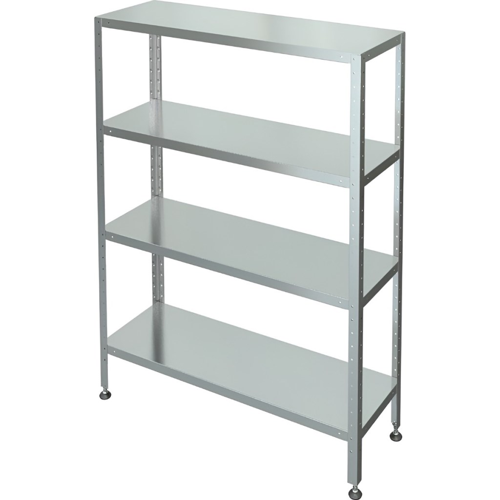 Стеллаж с 4-я сплошными полками МХМ С-4-0,4/0,5/2,0 (нержавейка) 